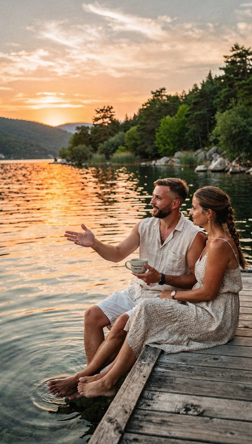 Pakiranje čaja od strastvenog cvijeta s prirodnim sastojcima na stolu